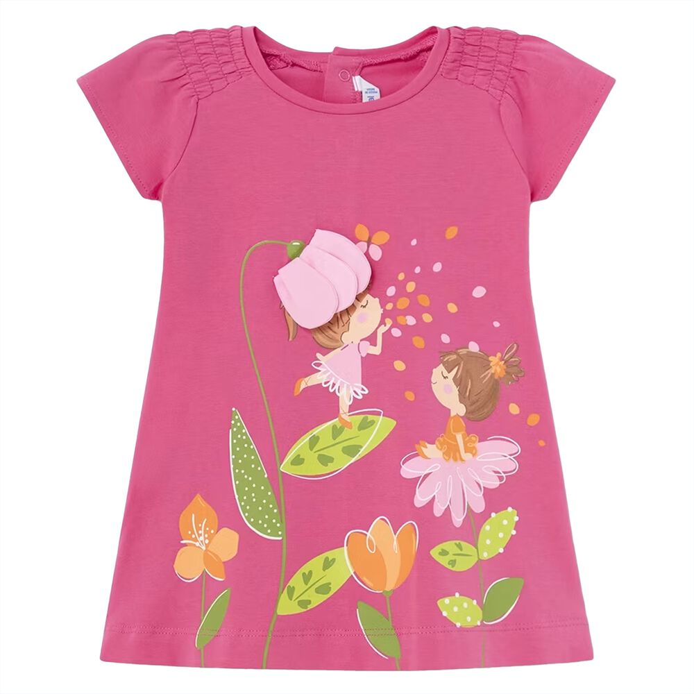 Mayoral Younger Girls Pink Floral Dress | Junior Couture UAE