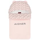 Baby Girls Pink & White Teddy Bear Logo Nest, 2, hi-res