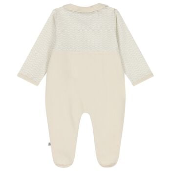 Ivory & Beige Logo Babygrow