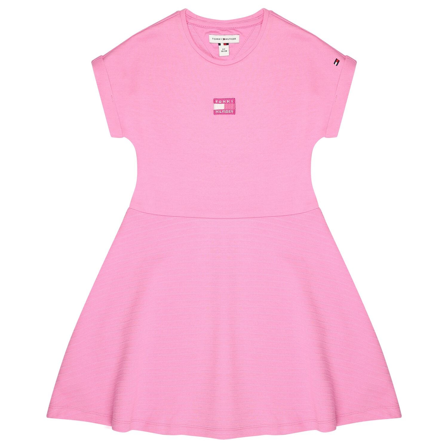 Girls Pink Logo Dress, 1, hi-res