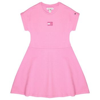 Girls Pink Logo Dress