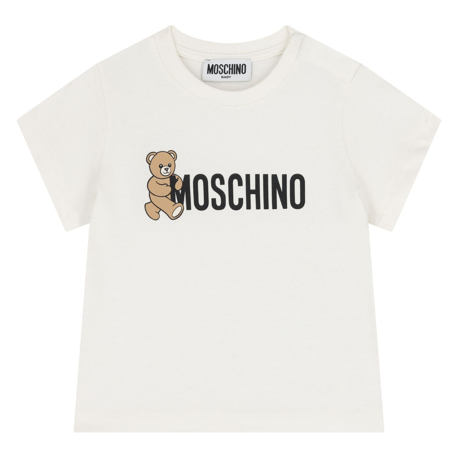 Younger White Teddy Bear Logo T-Shirt, 1, hi-res image number null