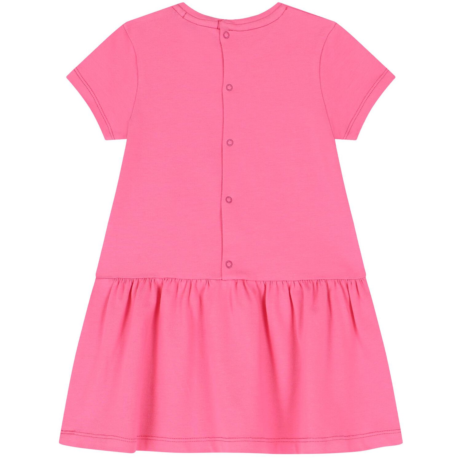 فستان بنات بالشعار وطبعة حقيبة باللون الزهرى, 2, hi-res