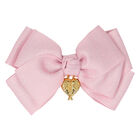Girls Pink Bow Hairclip, 2, hi-res