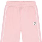 Girls Pink Bokeh Flower Logo Trousers, 1, hi-res