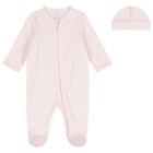 Baby Girls Pink & White Logo Babygrow Gift Set, 1, hi-res