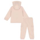 بدلة رياضية بنات بالشعار باللون الوردى, 1, hi-res