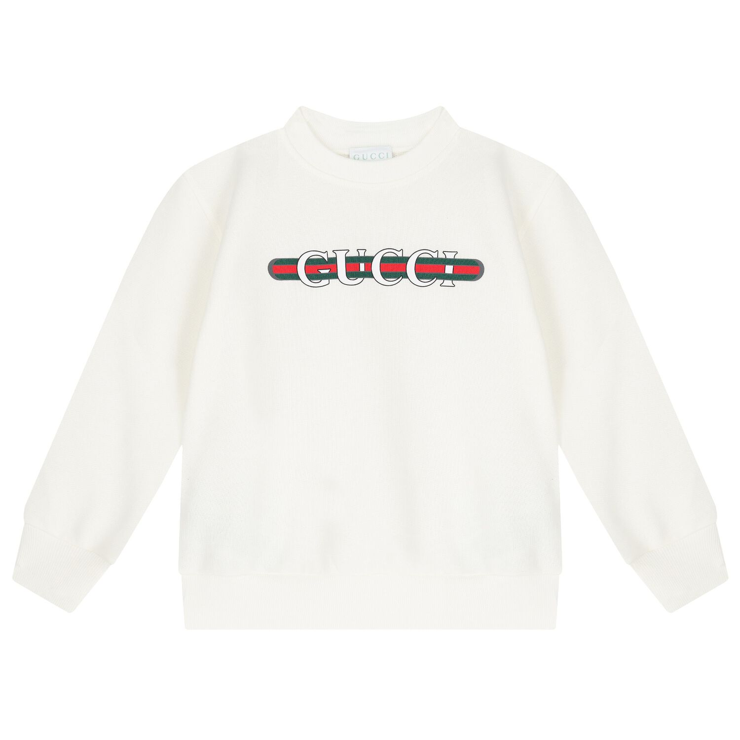 Ivory Cotton Logo Sweatshirt, 1, hi-res