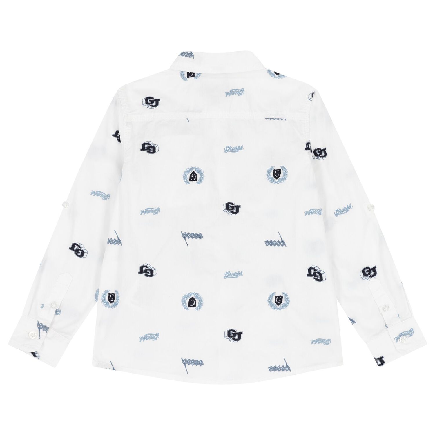 Boys White Logo Shirt, 1, hi-res image number null