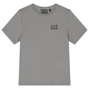 Boys Grey Logo T-Shirt