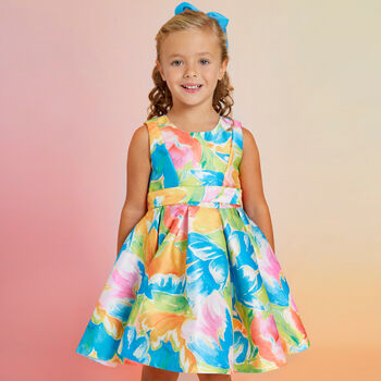 Girls Multi-Colored Floral Dress