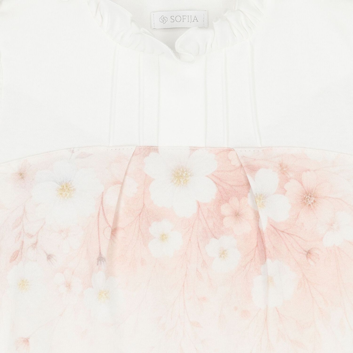 Baby Girls Ivory Floral Romper, 2, hi-res