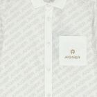 Boys White Logo Shirt, 1, hi-res