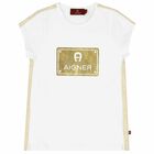 Girls White Logo T-shirt, 2, hi-res