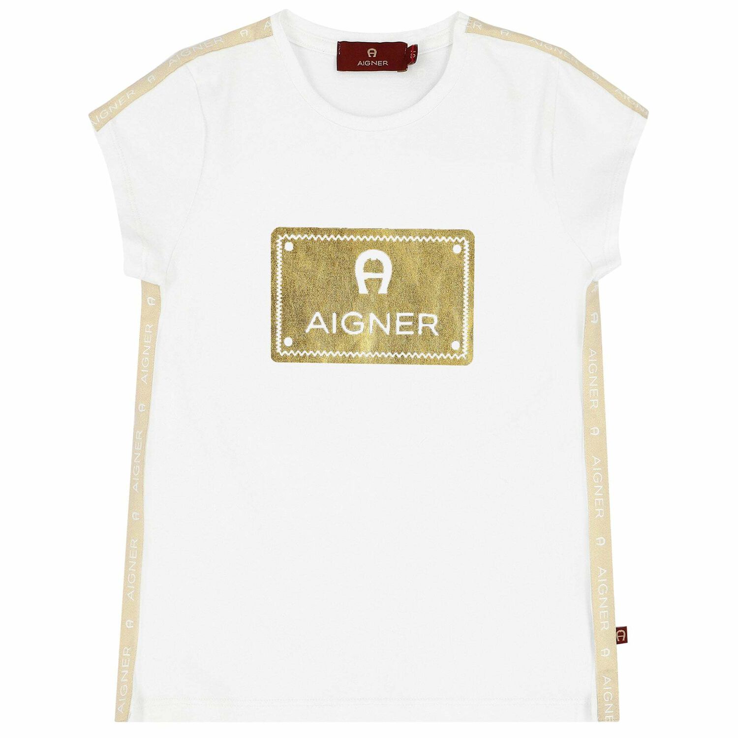 Girls White Logo T-shirt, 2, hi-res image number null