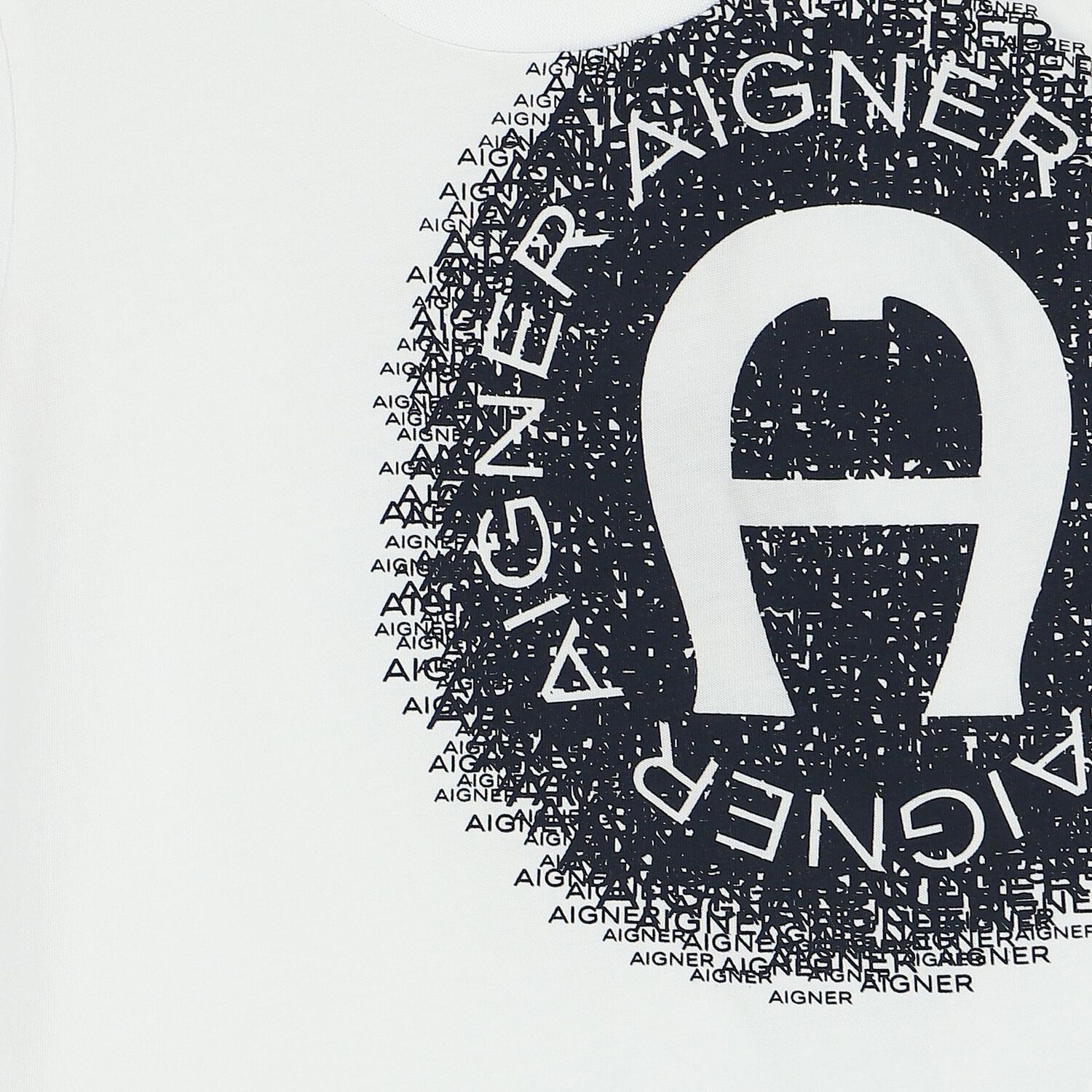 تيشيرت أولاد بالشعار باللون الأبيض والكحلي, 2, hi-res