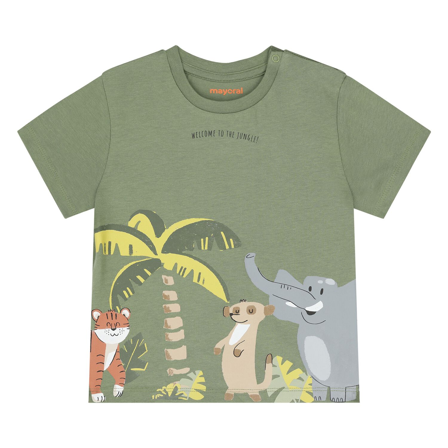 Younger Boys Green Jungle T-Shirt, 1, hi-res image number null