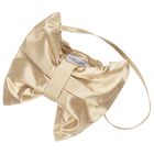 Girls Gold Bow Handbag, 1, hi-res