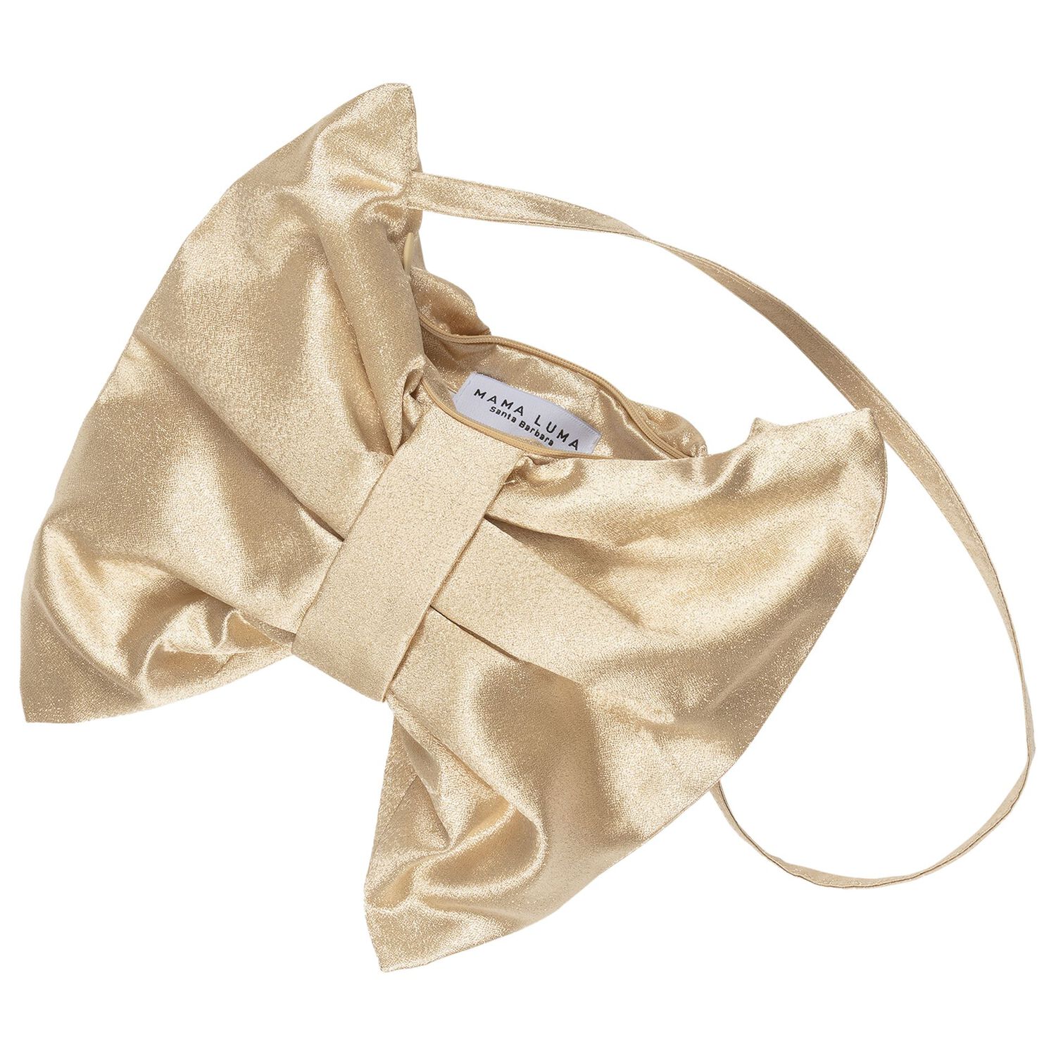 Girls Gold Bow Handbag, 1, hi-res