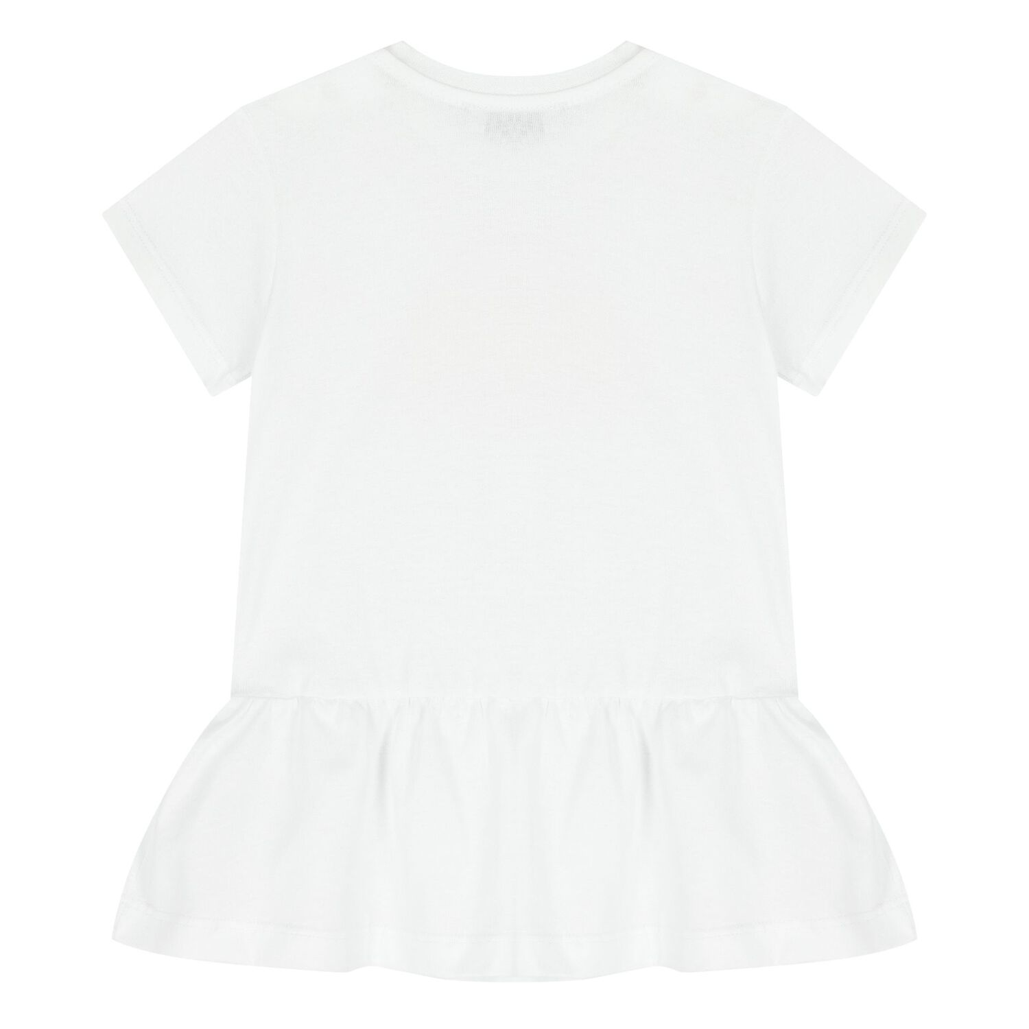 Younger Girls White Logo Flower Dress, 1, hi-res image number null