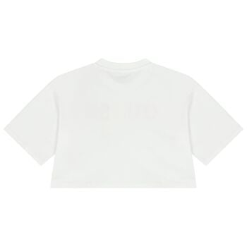 تيشيرت بنات بالشعارباللون الابيض 