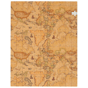Ivory & Beige Geo Map Logo Blanket