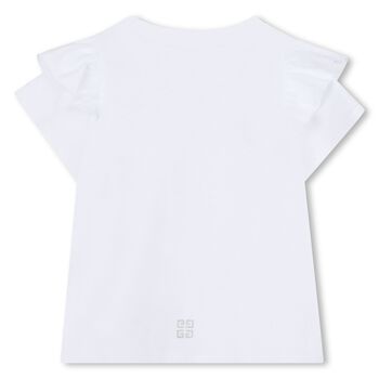 Younger Girls White Logo T-Shirt