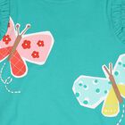 Younger Girls Green Butterfly Dress, 2, hi-res