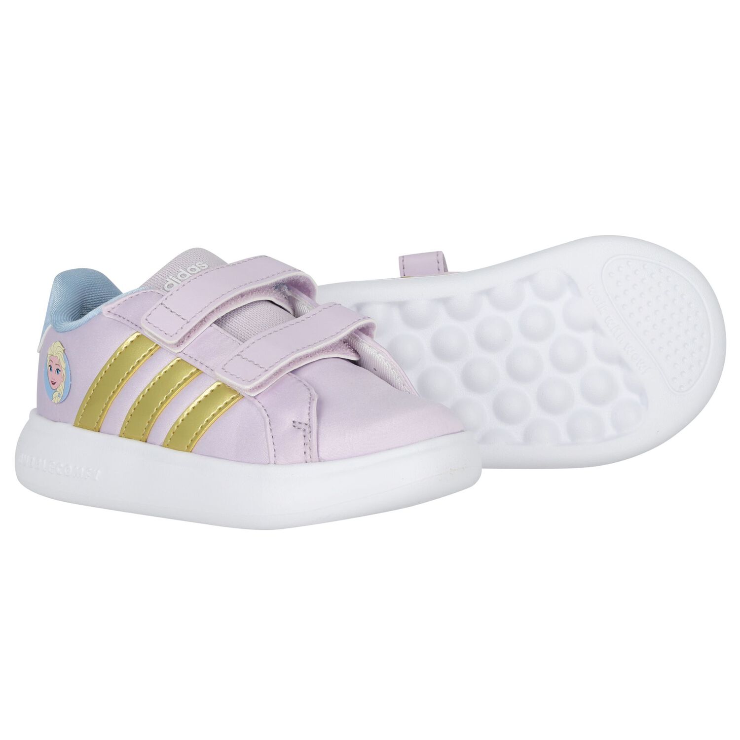 Girls Lilac Disney Elsa Logo Trainers, 1, hi-res