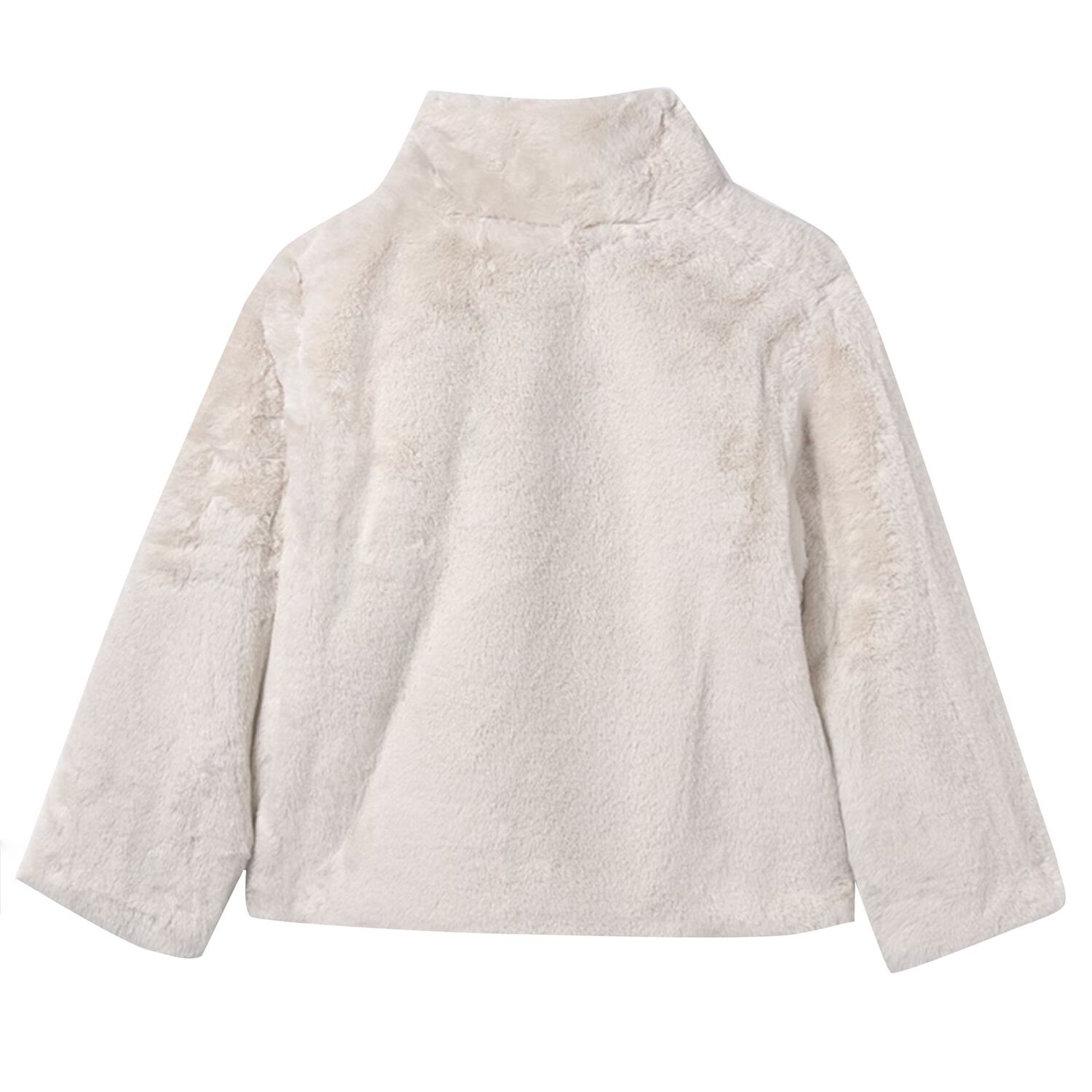 Girls Beige FauxFur Jacket, 1, hi-res