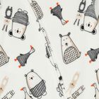 Ivory Velour Babygrow, 1, hi-res