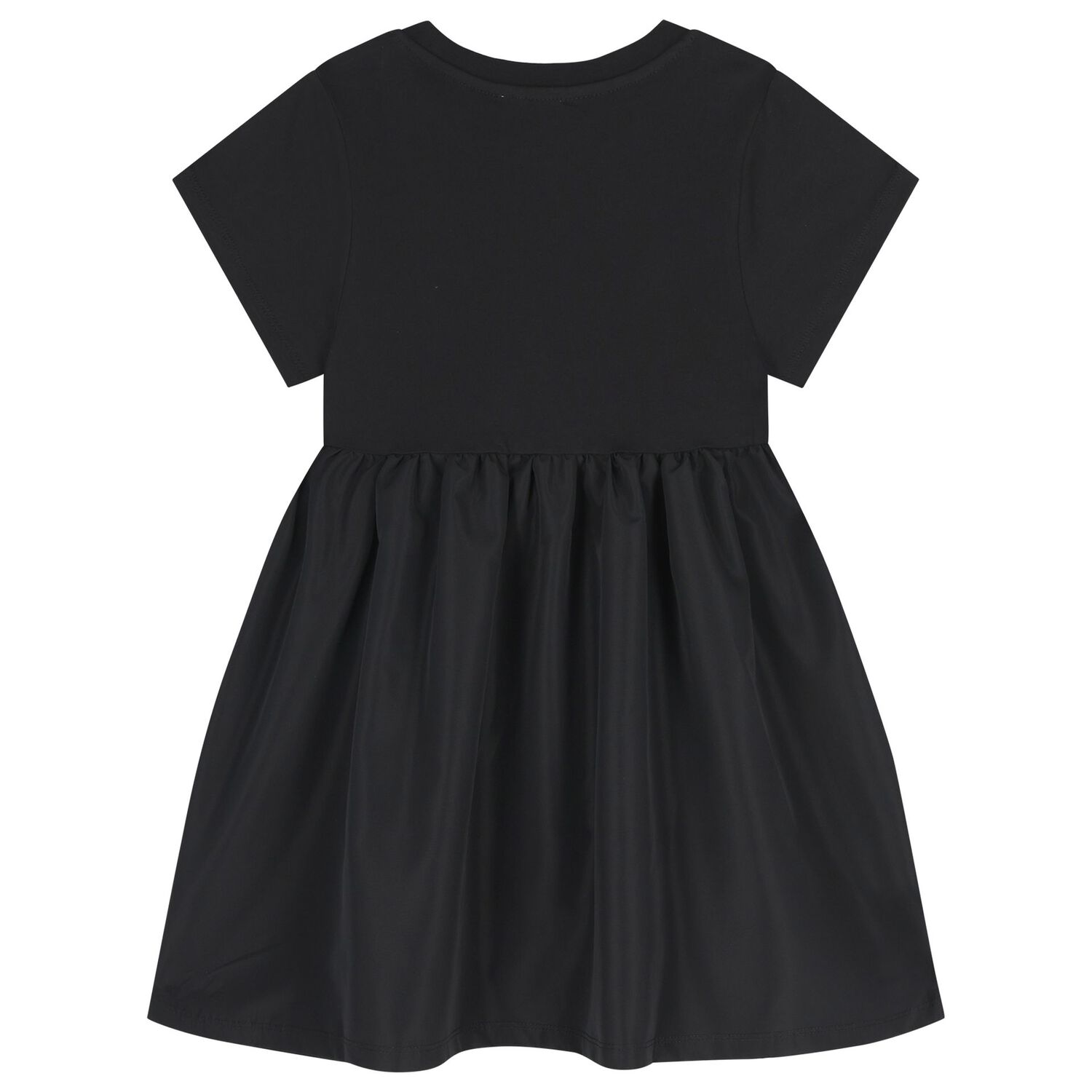 Girls Black Logo Dress, 1, hi-res
