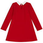 فستان بنات بشعار تيدي باللون الأحمر, 1, hi-res