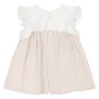 Baby Girls White & Beige Dress Set, 2, hi-res