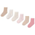 Baby Girls Beige, Ivory & Pink Socks ( 6 Pack ), 3, hi-res