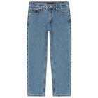 بنطلون أولاد جينز دنيم بالشعار باللون الأزرق, 1, hi-res