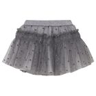 Younger Girls Grey Tulle Skirt, 1, hi-res