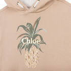 فستان هودي بطبعة أناناس باللون البيج, 1, hi-res