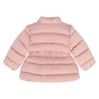Younger Girls Pink Hooded Puffer Coat , 1, hi-res