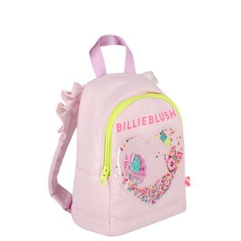 Younger Girls Pink Logo Backpack