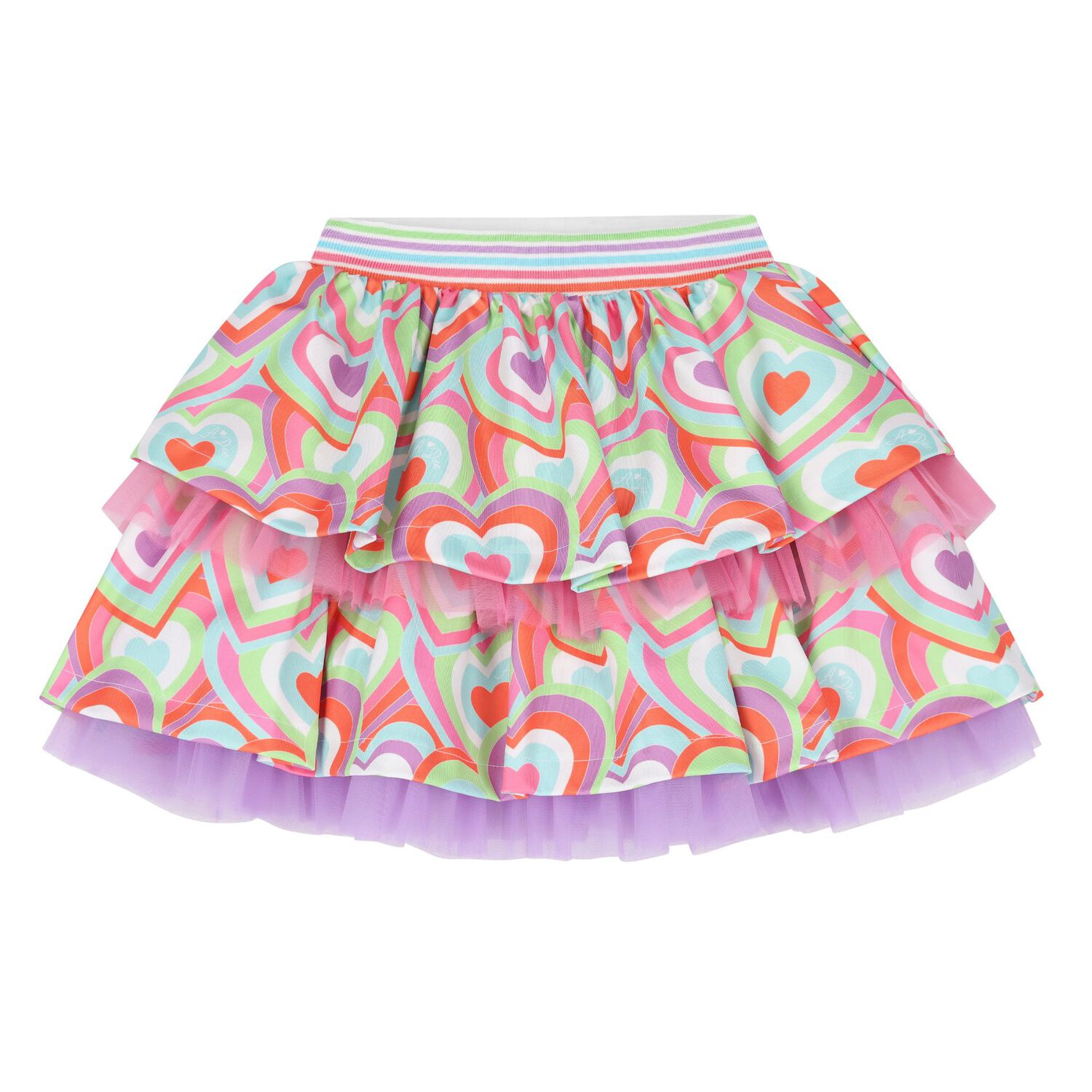 Girls Pink Cotton Sequin & Heart Skirt Set, 1, hi-res image number null