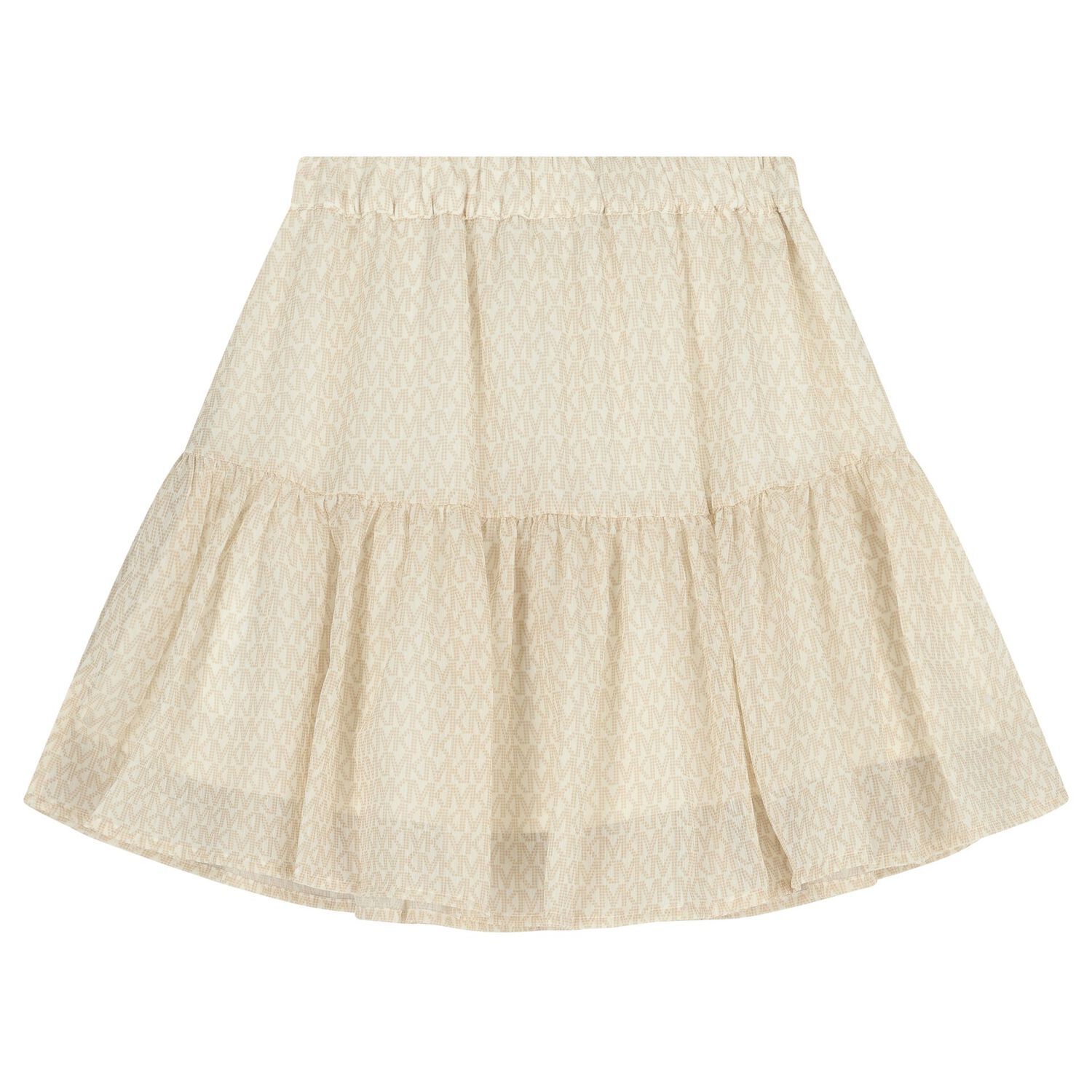 Girls Mini Me Ivory Logo Skirt, 1, hi-res