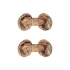 Girls Beige Geo Map Hair Clips ( 2-Pack ), 1, hi-res