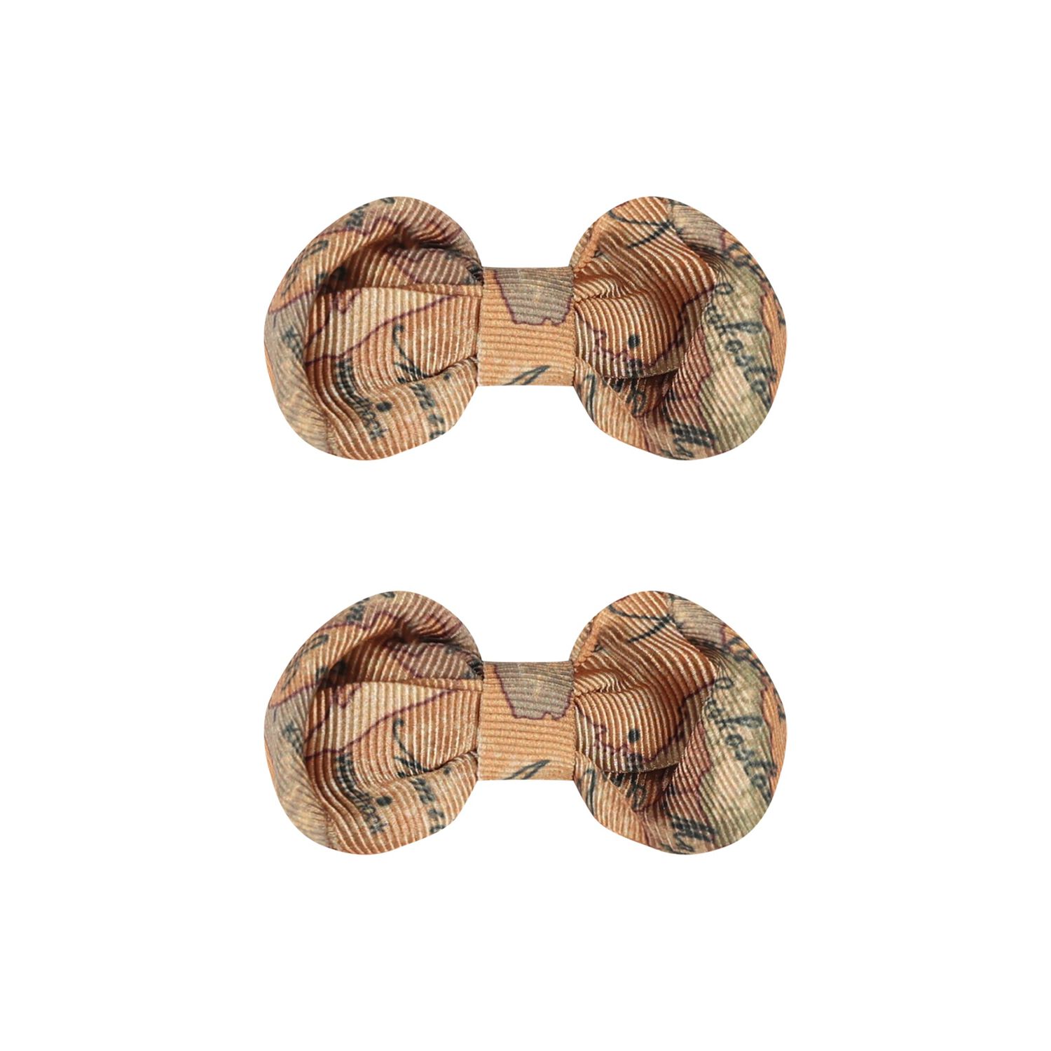 Girls Beige Geo Map Hair Clips ( 2-Pack ), 1, hi-res