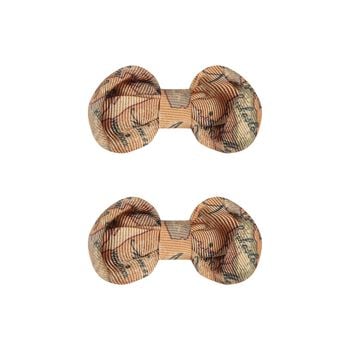 Girls Beige Geo Map Hair Clips ( 2-Pack )