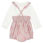 Baby Girls White & Pink Shorts Set, 1, hi-res