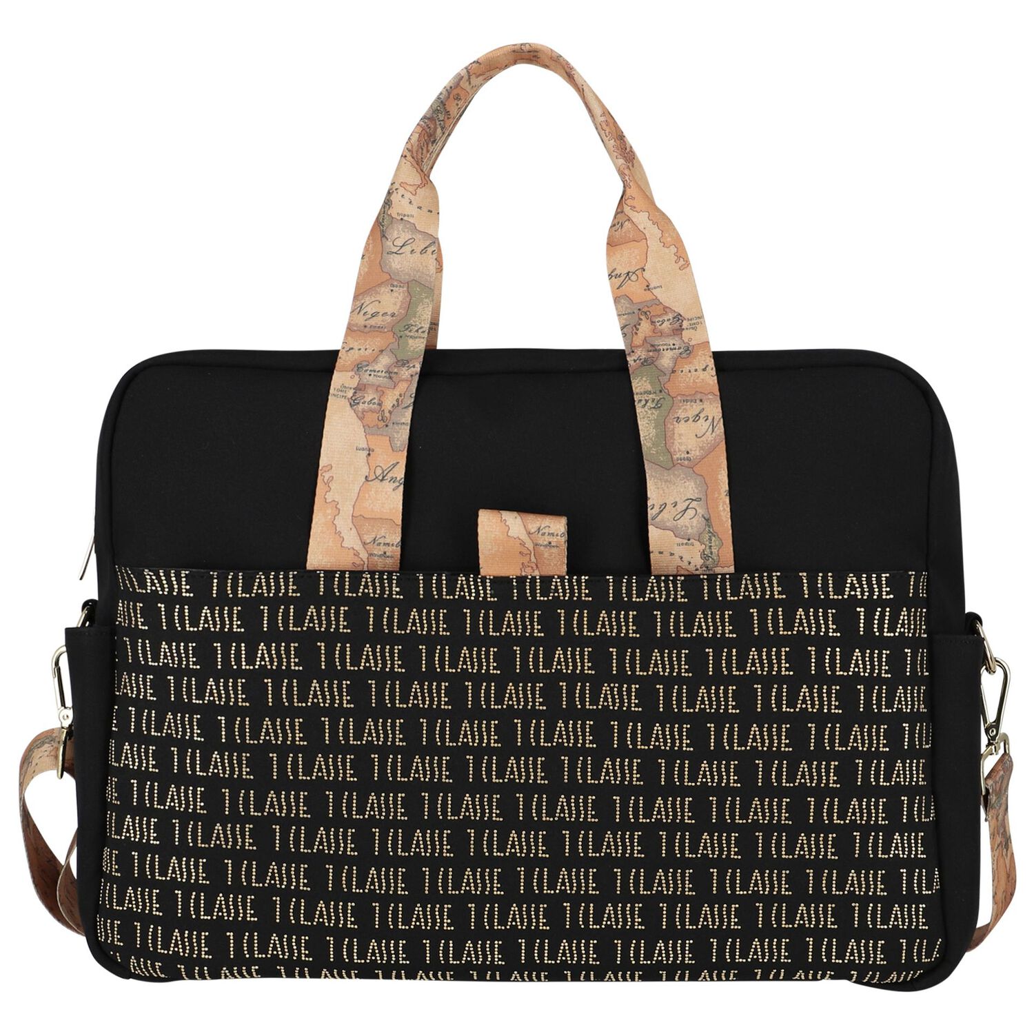 Black & Gold Logo Baby Changing Bag, 1, hi-res