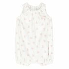 Baby Girls White and Pink Romper , 1, hi-res