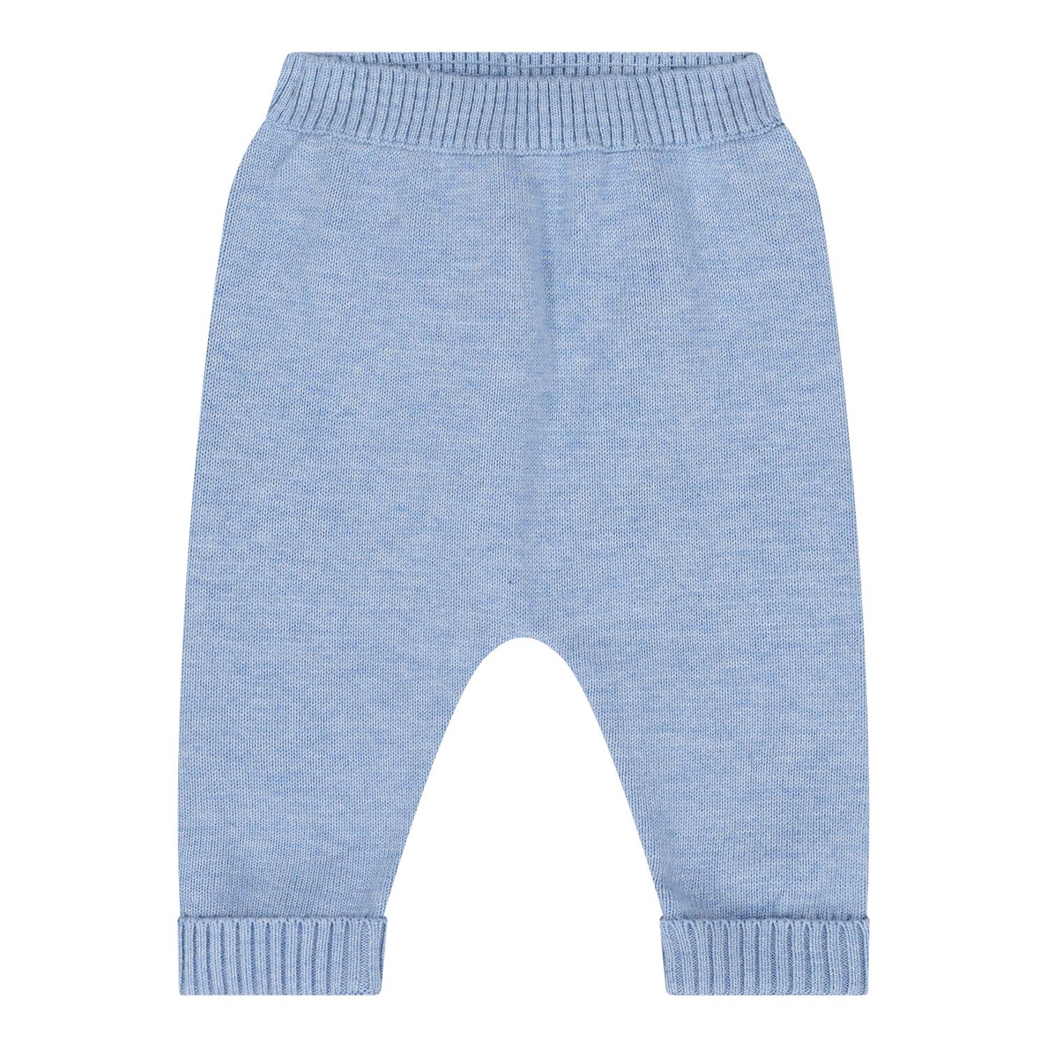 Baby Boys Blue Teddy Bear Knitted Trousers Set, 2, hi-res