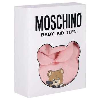 Baby Girls Pink Teddy Bear Logo Babygrow Gift Set